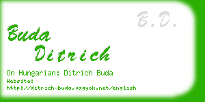 buda ditrich business card